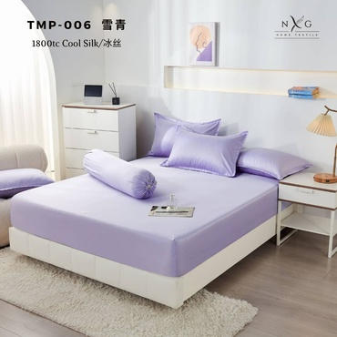 NXG 1800tc Cool Silk Fitted Sheet Set - Purple Series